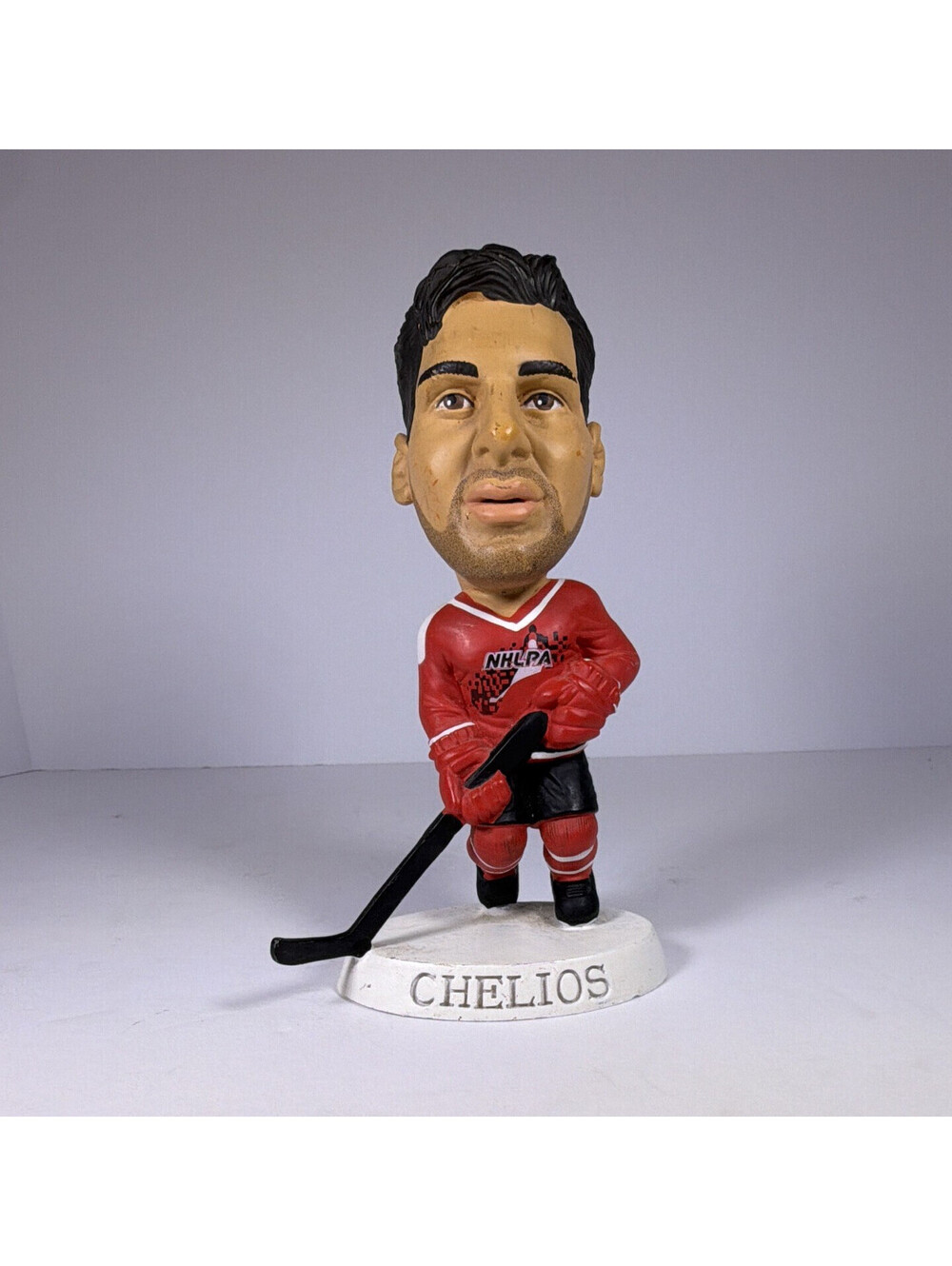 Equity Sports Chelios NHLPA 1998 Hockey Figurine Red Black White Jersey